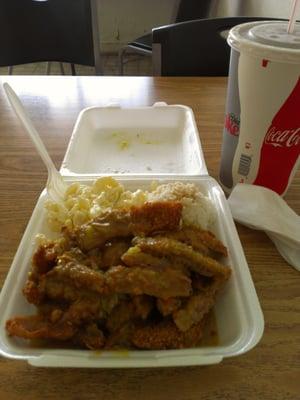 Tonkatsu curry rice with jumbo coke. 12/29/13.