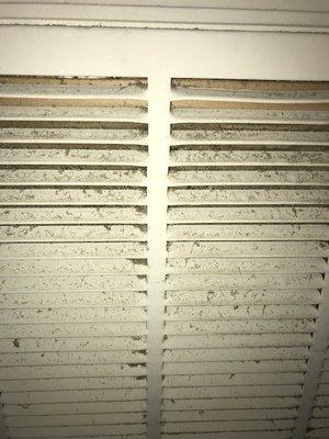 Customer air vent before a deep clean