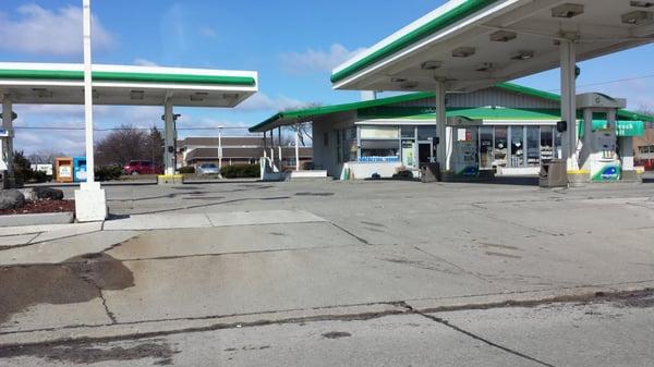 Gas pumps overflow onto you car. Owner doesn't really care