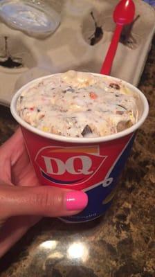 Small Peanut Butter Monster Cookie Blizzard (M&Ms, peanut butter, choco chunks and peanut butter cookies) 7/2016 Blizzard of the month