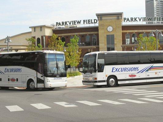 Take a trip to your favorite sporting event in a luxury charter bus from Excursions Trailways.