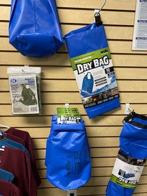 Dry bags for purchase in the store