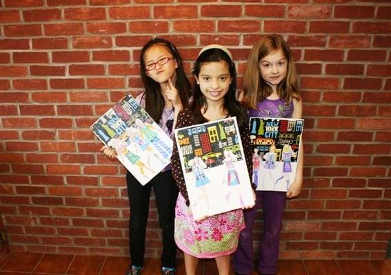 Fashion Board Creations during one of our Sewing & Art Workshops Weeks.