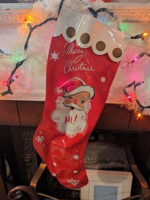 1963 vinyl Christmas stocking