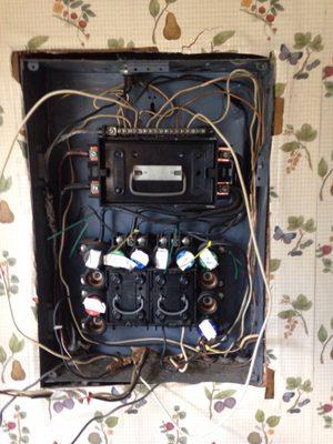 Inside electrical panel replacement