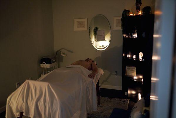 Candle light massage