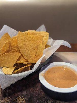 Complimentary Chips & Bean Dip