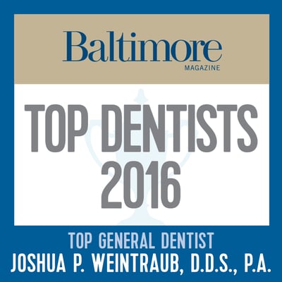 Tied for best general dentist in Baltimore Magazine (based on votes from peers).