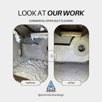 Before & After 
Commercial Dryer Cleaning