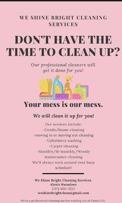 We Shine Bright Cleaning Services