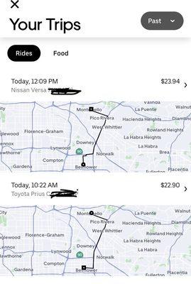 Proof of Uber ride to and from this place, just a waste of time and money