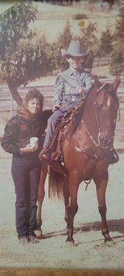 This is professional horse trainer instructor Tanya Correia-Hansen with Rebecca Esslinger and Bold Eagles McCoy