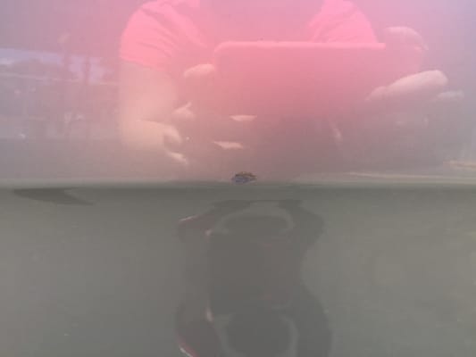 The first chipped paintwork of my drivers door, as you can see really "small".