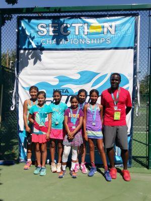 Girls 12's Advanced Summer Gar Glenney Cup Team.  2nd place at USTA Same Gender Sectionals in Fresno, CA Summer 2016.