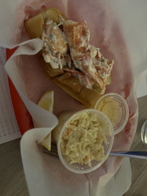 Lobster roll cole slaw