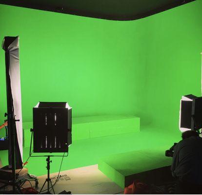 Stage B set for green screen