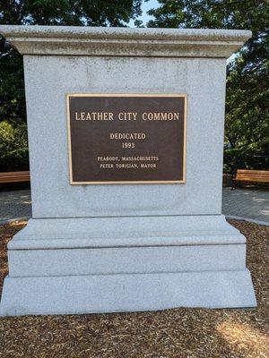 Monument to the leather industry of Peabody