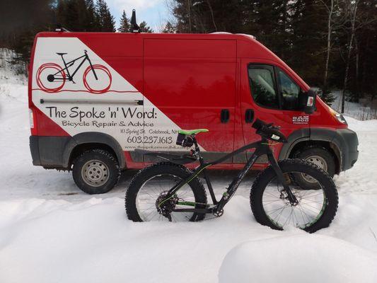 Rain or shine; dirt or snow; skinny tires or fat--we'd love to be your go-to bike shop!