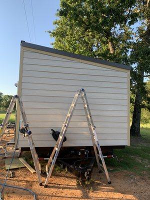 Hardie Siding on Tiny Home Lone Oak, TX