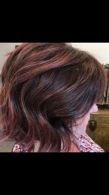 Pink Chocolate color @ Salon 411 East by Nancy 639.880.0198