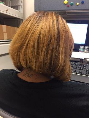 Short blonde natural hair