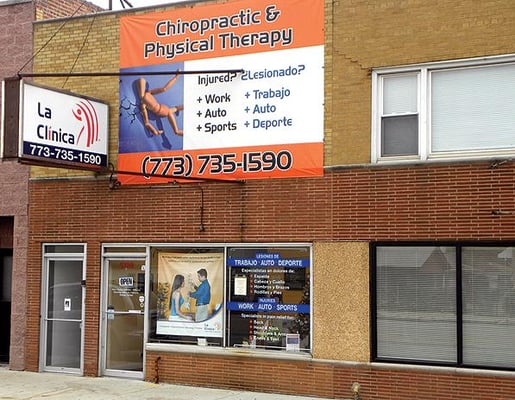 La Clinica SC - Chiropractic
5738 South Pulaski Rd. &
4123 W. Fullerton Ave.
Chicago, IL
(773) 735-1590