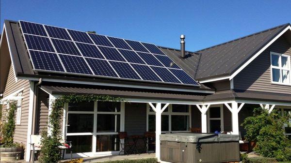 Residential home with solar.