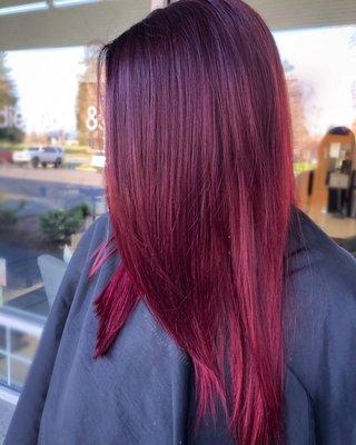 Deep red color melt