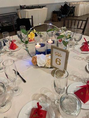 centerpiece set up