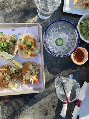 Baja Fish Taco (1) Bang Bang Shrimp Taco (1) Duck Confit Taco (1)