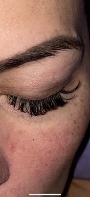 Gaps in lashes and some crooked