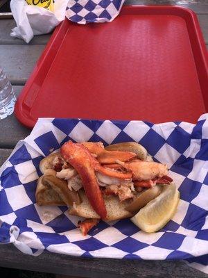 Warm lobster roll