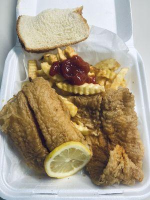 Catfish plate - two fillets