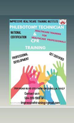 Phlebotomy. Training and Certification 4 Week Course ..CPR Training Available AHA Guidelines!