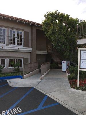 Walk-way into court yard of offices