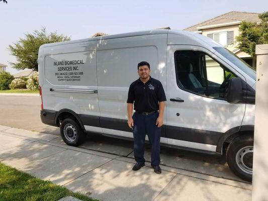 Edgardo (Owner/Operator) with Our service Van