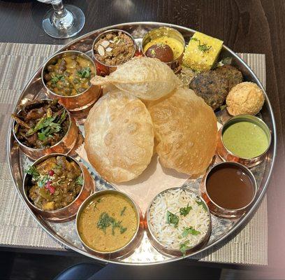 Lunch thali served every day