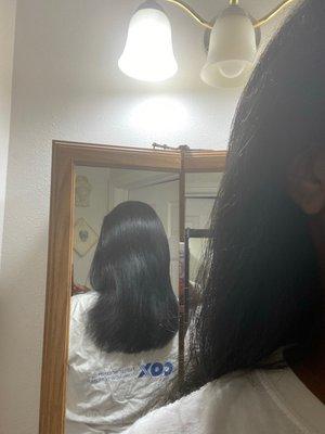 Week 7... hair still straight will some body left to it