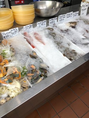 Fresh fish and shrimp