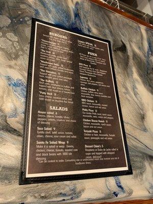 Menu other side