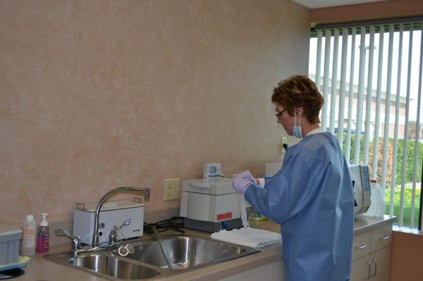 Working area at Mary Ricotta's dental clinic in Amherst NY