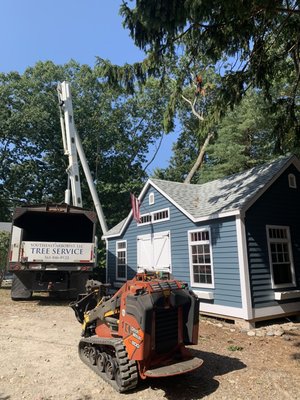 Mini loader on large removal job with tough access