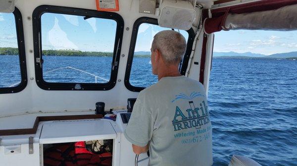 heading to an island customer on lake winnipesaukee.