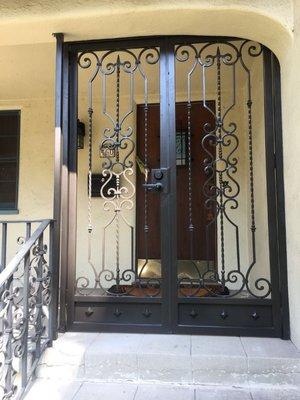 Custom made iron door.