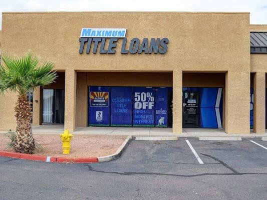 Exterior Maximum Title Loans Mesa