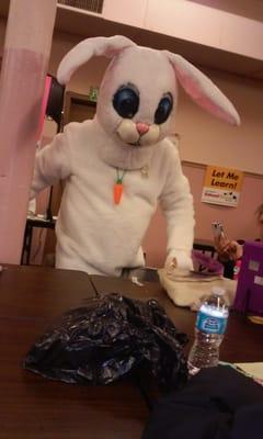 The Easter Bunny stopped by @ St Barbara Thursday Bingo 3/26/15 passing out goodies. Always a fun time.