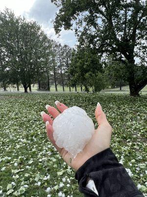 Softball size hail