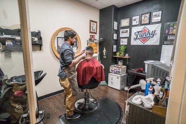 A suite designed for a barbershop.