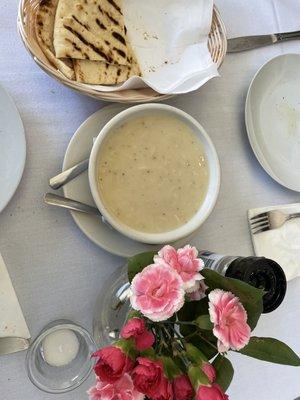 Avgolemono - chicken soup came with lunch special