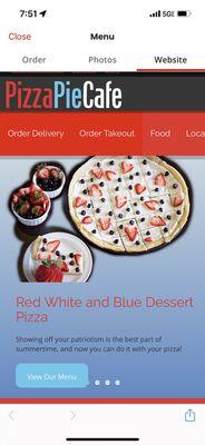 The red white and blue dessert pizza. Pretty damn good